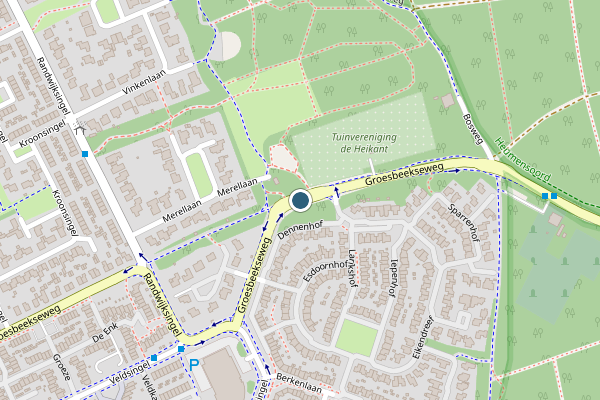 Politie-melding op Groesbeekseweg, Malden op 26 mei, kaart-overzicht
