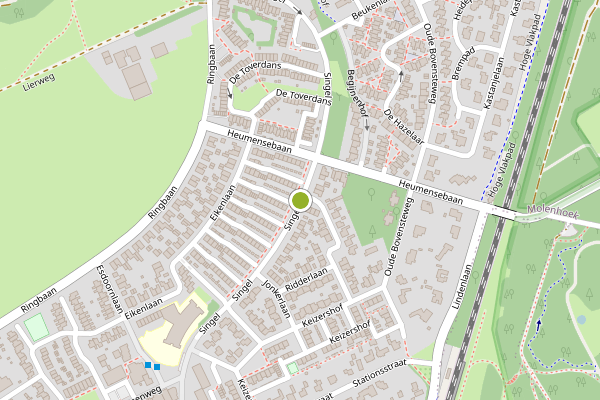 Ambulance-melding op Singel, Molenhoek op 22 mei, kaart-overzicht