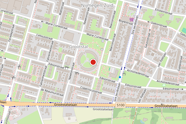Brandweer-melding op Blaise Pascalplein, Nijmegen op 3 juni, kaart-overzicht