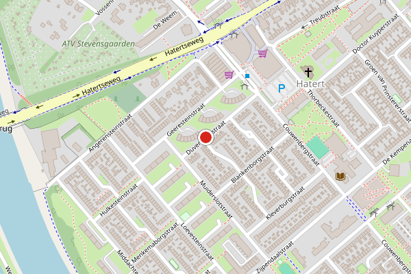 Brandweer-melding op Duvensteinstraat, Nijmegen op 5 juni, kaart-overzicht