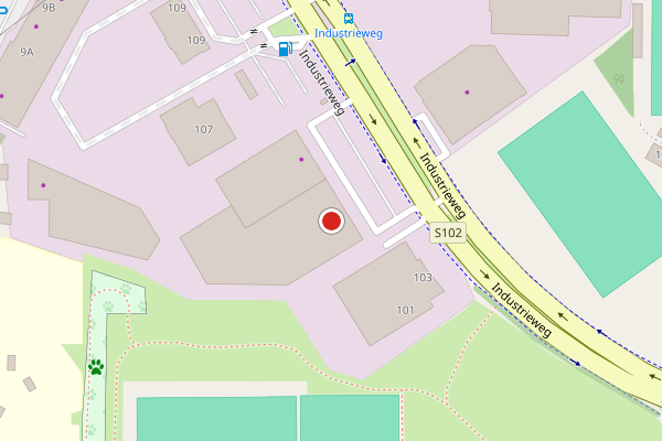 Brandweer-melding op Industrieweg, Nijmegen op 8 juni, kaart-overzicht