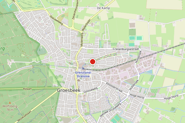 Brandweer-melding op Groesbeek op 7 juni, kaart-overzicht
