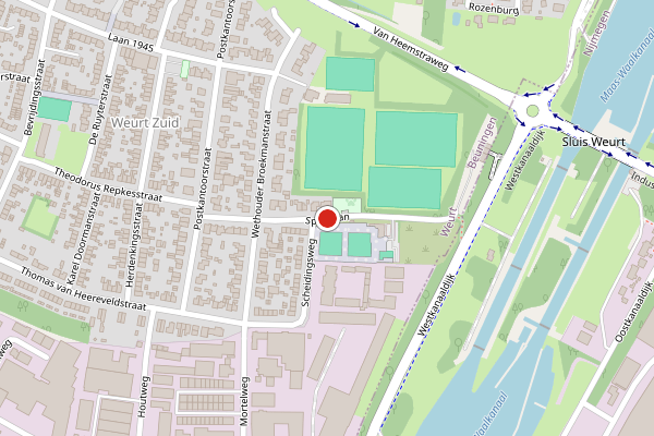 Brandweer-melding op Laan, Weurt op 8 juni, kaart-overzicht