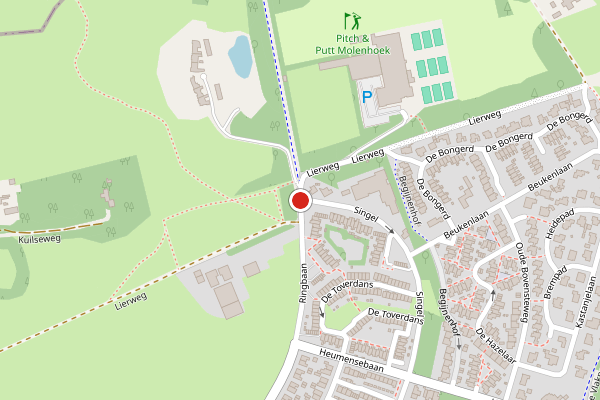 Brandweer-melding op Lierweg, Molenhoek op 8 juni, kaart-overzicht