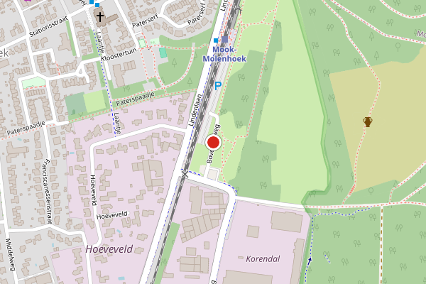 Brandweer-melding op Bovensteweg, Mook op 8 juni, kaart-overzicht