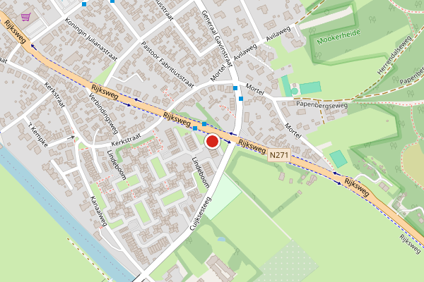 Brandweer-melding op Lindeboom, Mook op 8 juni, kaart-overzicht