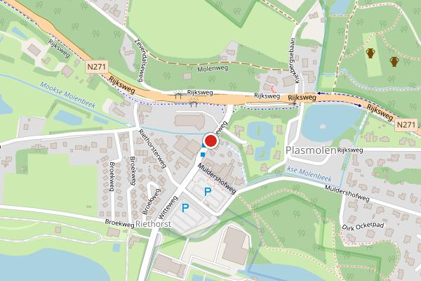 Brandweer-melding op Witteweg, Plasmolen op 8 juni, kaart-overzicht