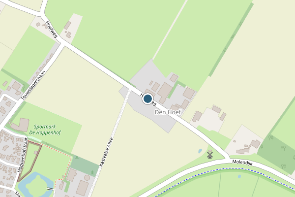 Politie-melding op Hoefweg, Batenburg op 9 juni, kaart-overzicht