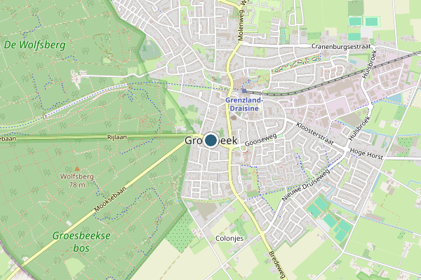 Politie-melding op Groesbeek op 11 juni, kaart-overzicht