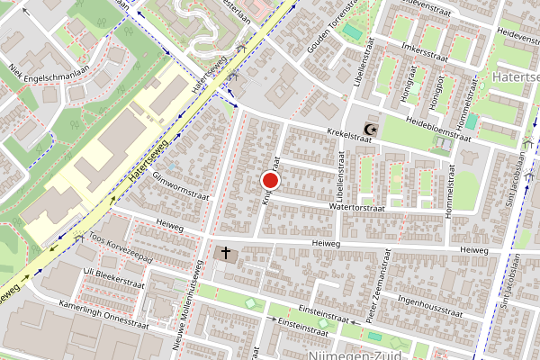 Brandweer-melding op Kniptorstraat, Nijmegen op 11 juni, kaart-overzicht