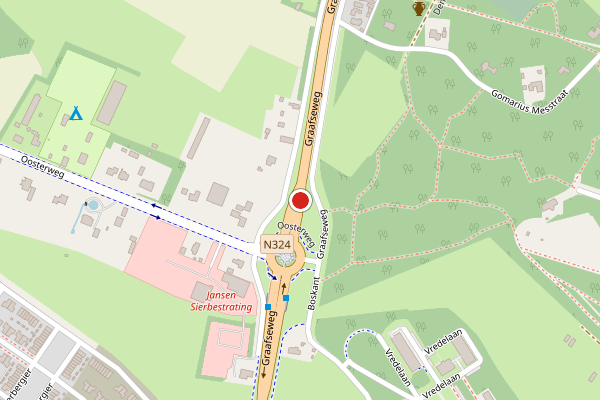 Brandweer-melding op Wijchen op 12 juni, kaart-overzicht