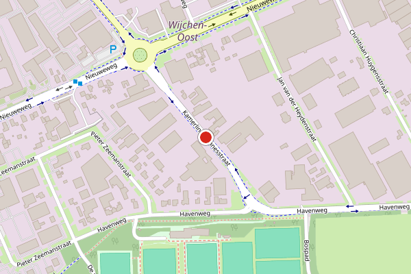 Brandweer-melding op Kamerlingh Onnesstraat, Wijchen op 13 juni, kaart-overzicht