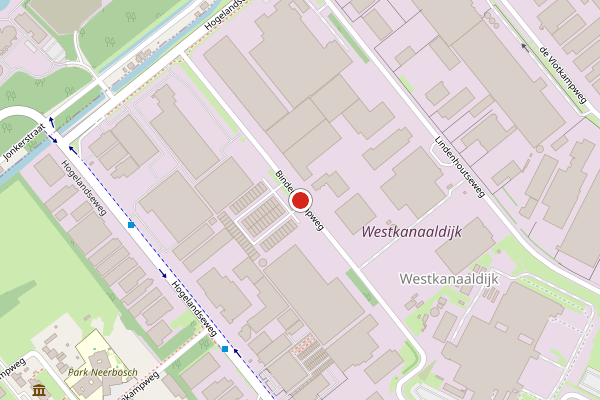 Brandweer-melding op Binderskampweg, Nijmegen op 18 juni, kaart-overzicht