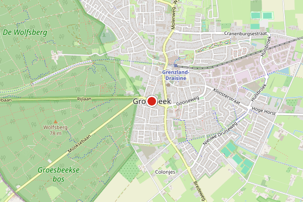 Brandweer-melding op bosknooppunt 041, Groesbeek op 19 juni, kaart-overzicht
