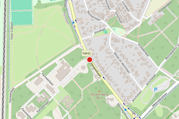 Brandweer-melding op Nijmeegsebaan, Groesbeek op 18 juni, kaart-overzicht