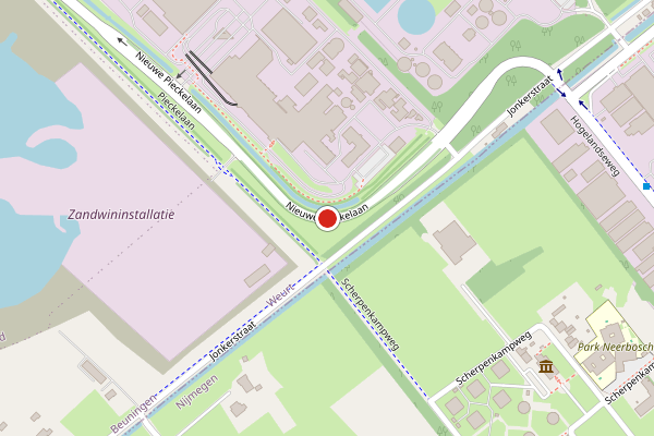 Brandweer-melding op Nieuwe Pieckelaan, Weurt op 18 juni, kaart-overzicht