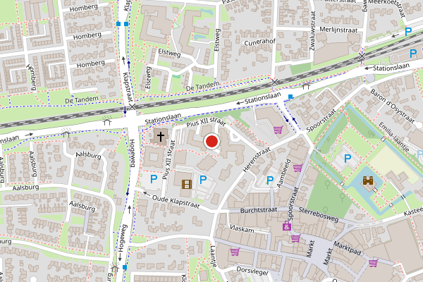 Brandweer-melding op Pius XII straat, Wijchen op 18 juni, kaart-overzicht