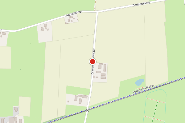 Brandweer-melding op Cranenburgsestraat, Groesbeek op 22 juni, kaart-overzicht