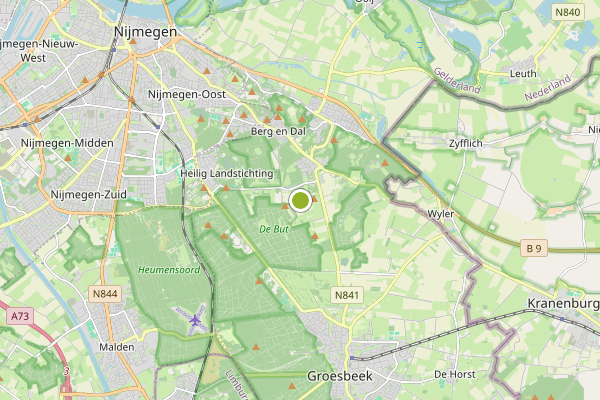 Ambulance-melding op Berg en Dal op 24 juni, kaart-overzicht