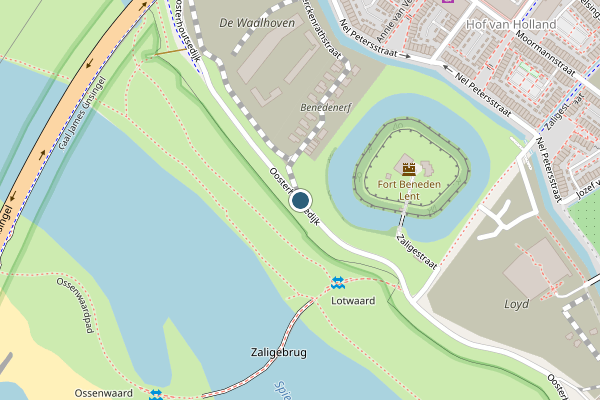 Politie-melding op Oosterhoutsedijk, Lent op 25 juni, kaart-overzicht