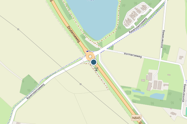 Politie-melding op Drutenseweg, Wijchen op 25 juni, kaart-overzicht