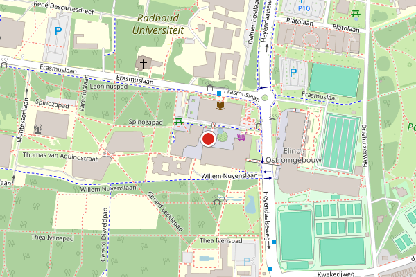 Brandweer-melding op Erasmusplein, Nijmegen op 25 juni, kaart-overzicht