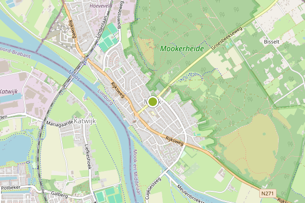 Ambulance-melding op Mook op 26 juni, kaart-overzicht