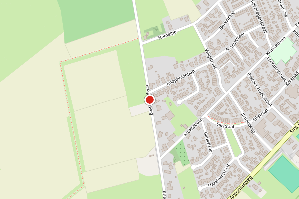 Brandweer-melding op Knapheideweg, Groesbeek op 26 juni, kaart-overzicht