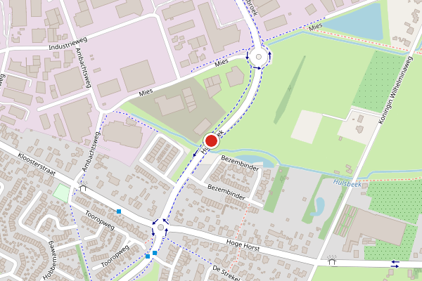 Brandweer-melding op Hulsbroek, Groesbeek op 27 juni, kaart-overzicht